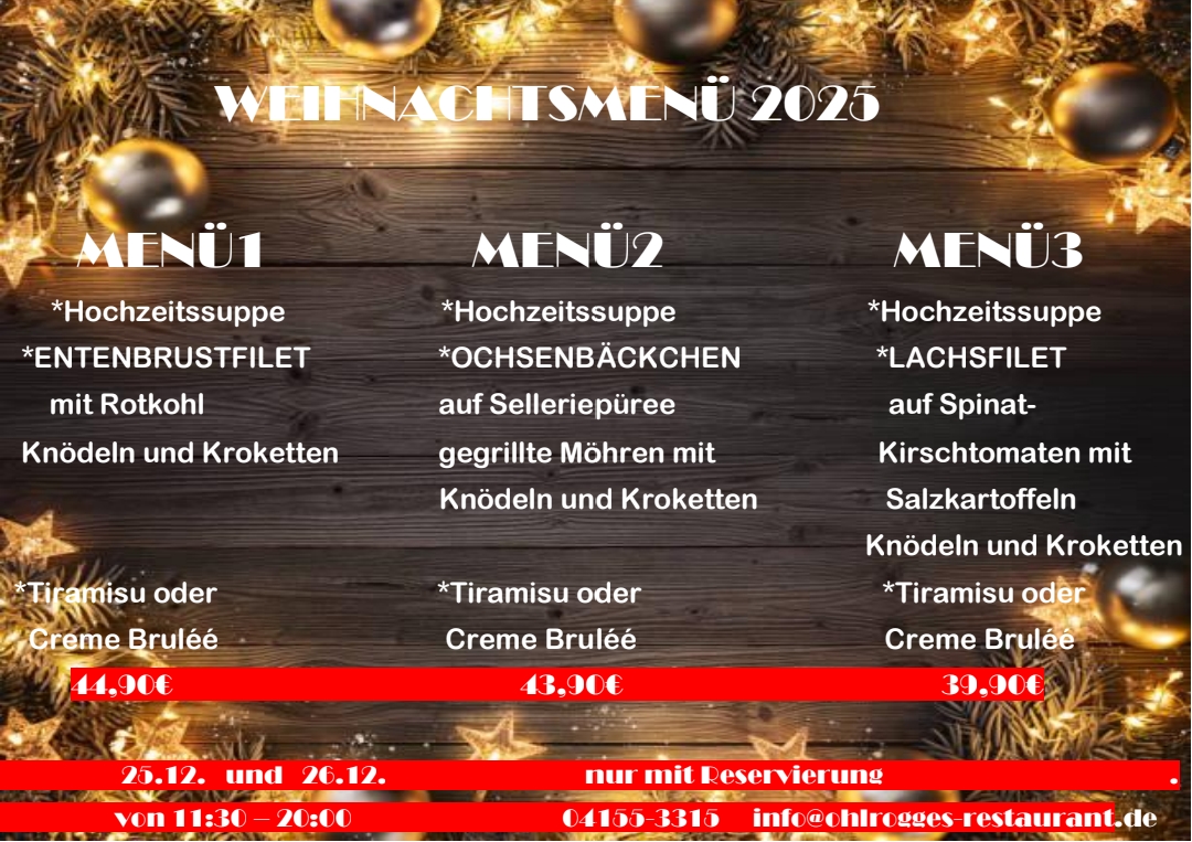 Weihnachstmenü